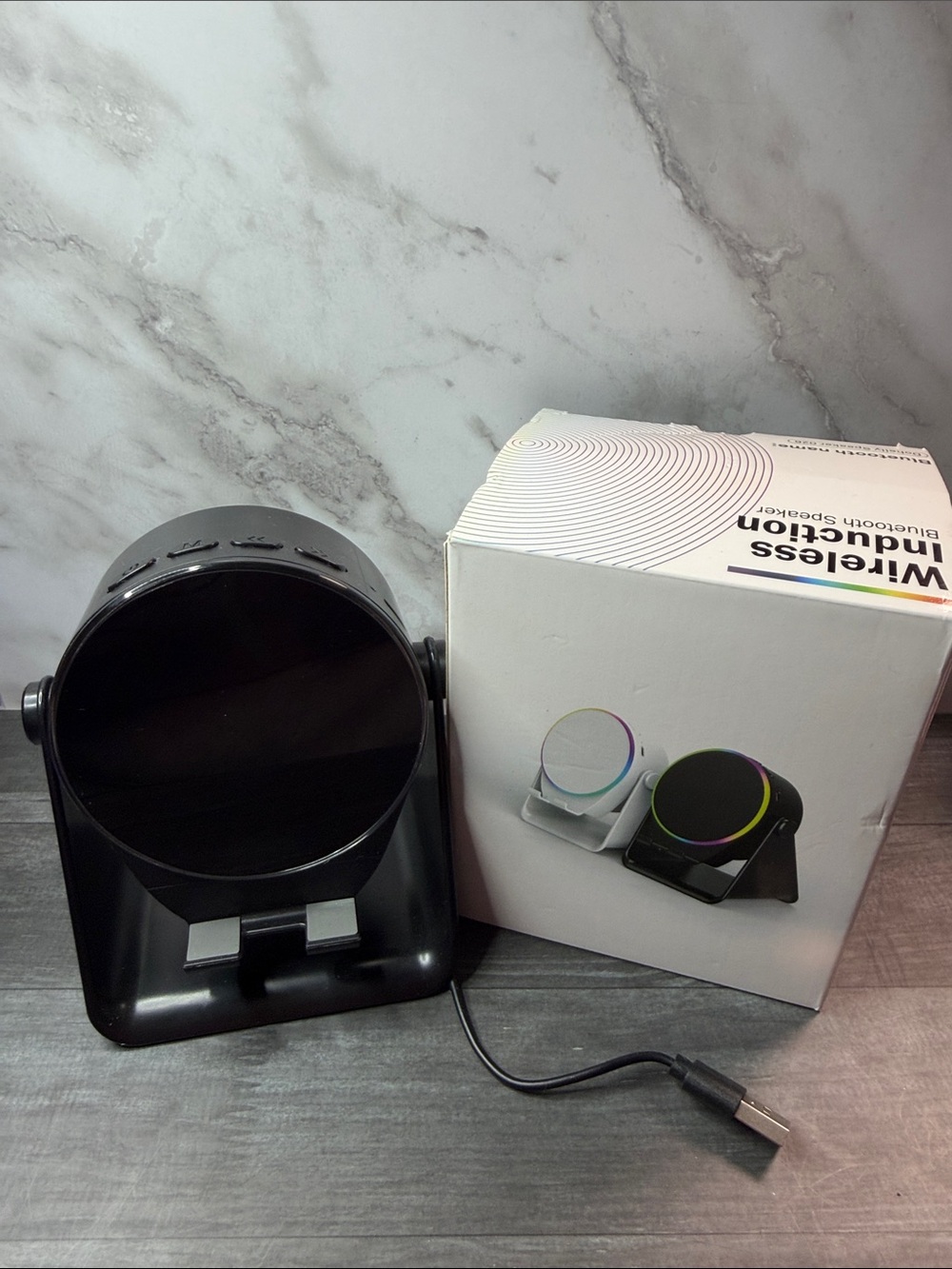 Wireless Induction Bluetooth Speaker - Black